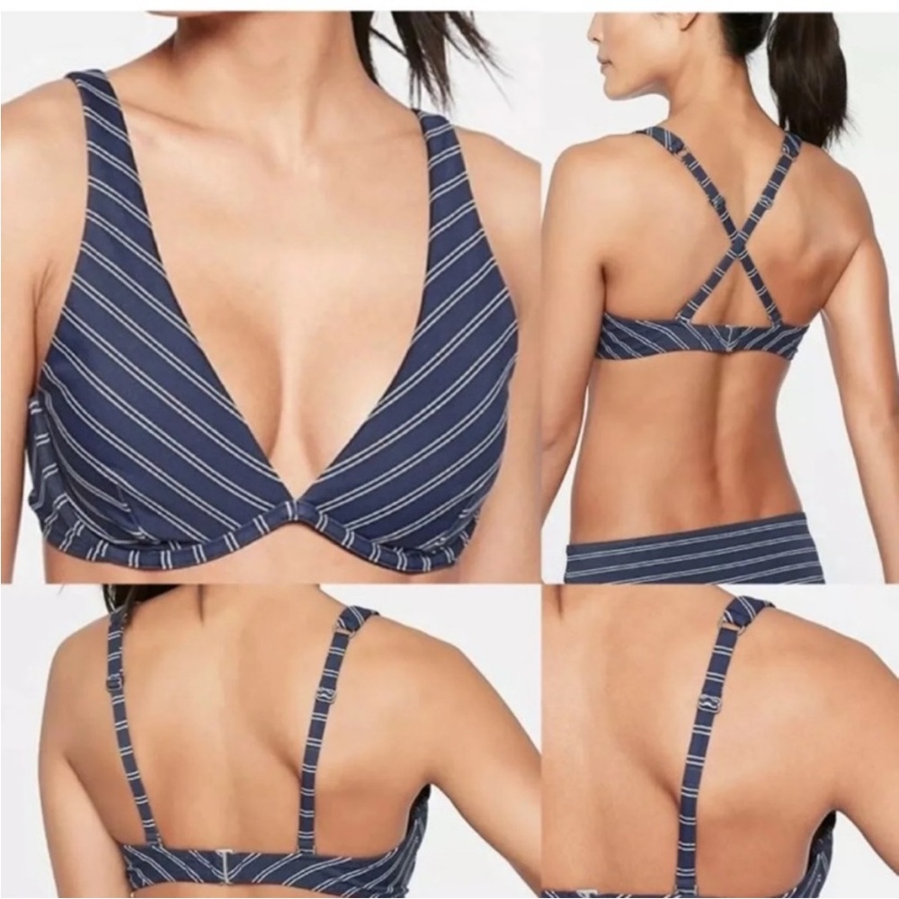 Athleta Piha plunge bikini top EUC